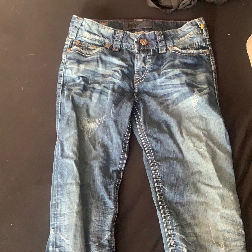 Distressed jeans